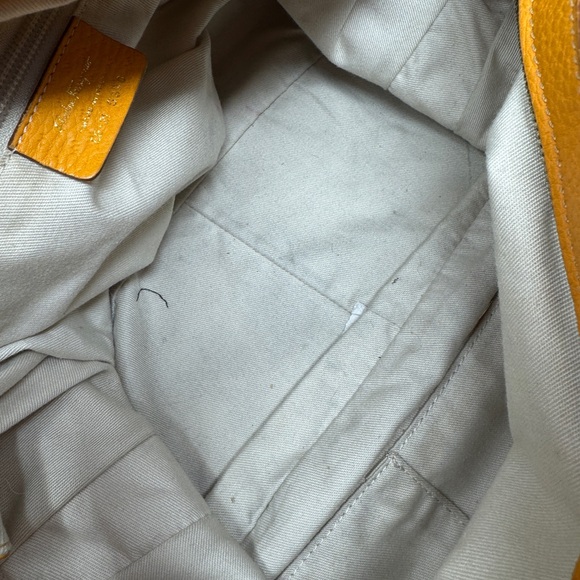 Salvatore Ferragamo Gancio Orange Bowling Bag